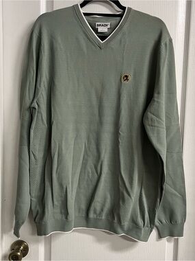 Brady Men’s Sage Green V-Neck Sweater